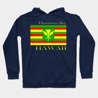 Hanauma Bay Hawaii Islands Hawaiian Flag Beach Hoodie